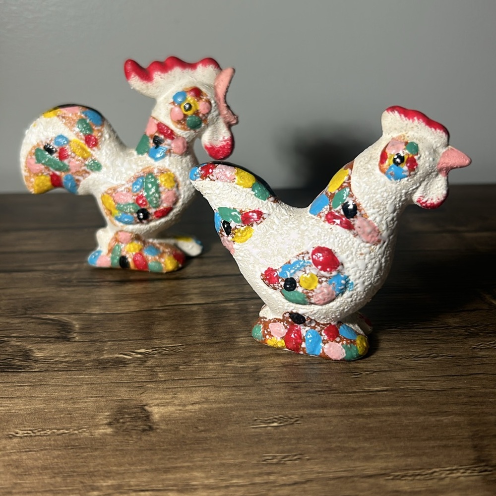 Vintage chicken figurines